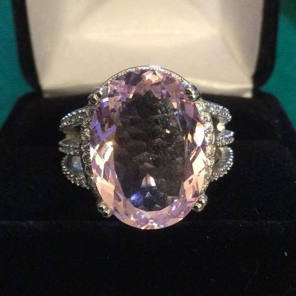 Atlanta Gem & Mineral Show Jewelry - Exquisite Genuine Kunzite with White Topaz